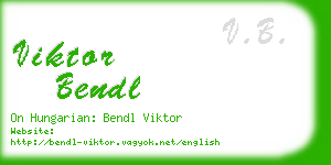 viktor bendl business card